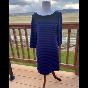 Forever 21 Black and Blue Long Sleeve Dress